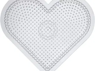 Perleplade, stort hjerte, str. 15 cm, medium, klar, 10stk./ 1 pk.