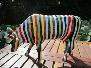 Skøn Stribet COWPARADE. 2002. Byd.