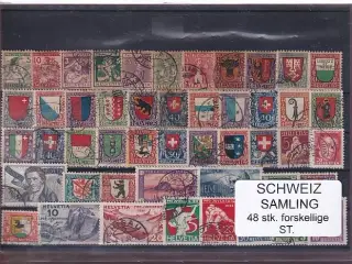 Schweiz Samling - 48 stk.  stemplet/ustemplet