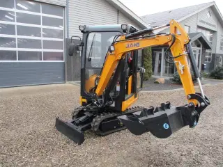 JIAHE JH18 MKII med Kubota motor, udskydelig undervogn og Danske CP hurtiskifte og skovlpakke.