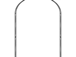 Havebue 150x34x240 cm jern sort