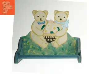 Dekorativ bjørnehylde/ Knagerække (str. 32x24 cm)