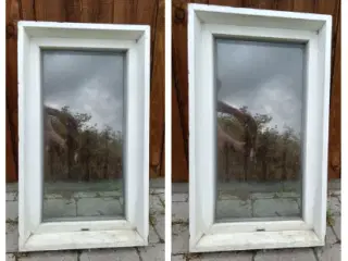 vinduer,  2 små, plast