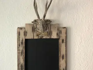 Kridttavle med hjort, 60x28 cm, væg ophæng