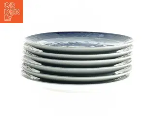 Royal Copenhagen juleplatte samling fra Royal (str. Ø. 18 cm. 6 styk)