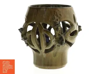 Keramik lava vase med organisk design (str. 11 x 15 cm)