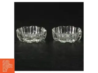 2 Holmegaard Glas saltkar (str. Ø. 5 cm)
