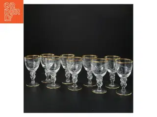 Sæt med 10 snapsglas fra Lyngby Glas"måge"