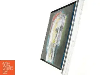 Abstrakt oliemaleri af Henrik Sander (str. 35 x 29 cm)