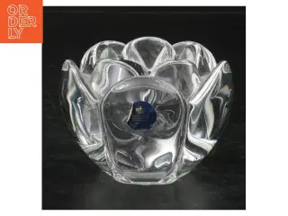 Glasblomst lysestage fra Royal Copenhagen (str. H 7 cm, ø 9,5 cm)
