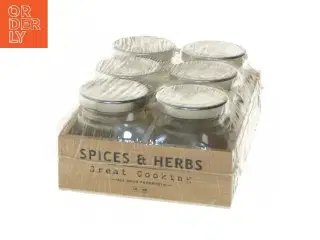 Sæt af 6 krydderiglas fra Netto (str. 18x12 cm)