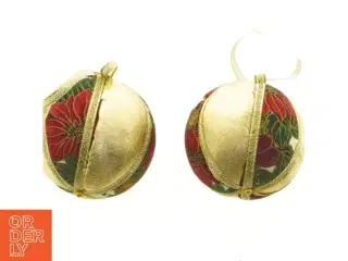 Stofbeklædte julekugler (str. 5 cm)