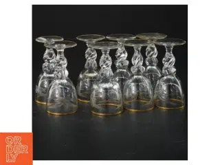Sæt af små glas Lyngby Glas"måge"(str. 8x4 cm)