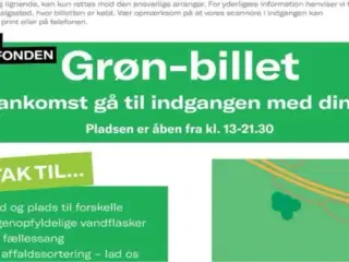 Sælger 4 billetter til Grøn koncert Esbjerg 