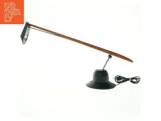 Bordlampe med træ og metal (str. Længde 68 cm)