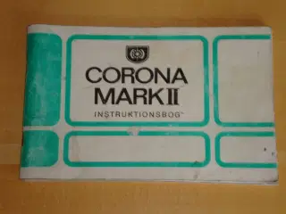 Instruktionsbog Toyota Corona