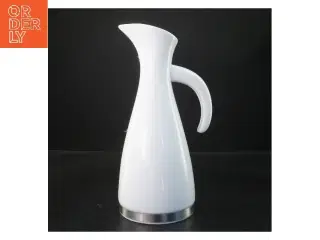 Hvid kande med stållåg fra Steel-function (str. 30 cm)