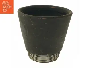 Sort vase med ringe (str. 17 cm)