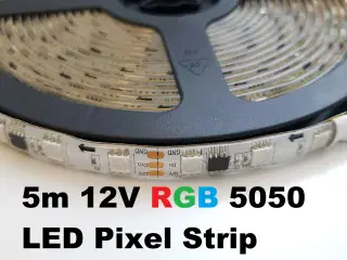 NY! 5m 12V RGB 5050 LED Pixel Strip WS2811