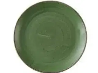 12 stk. Tallerken coupe mørkegrøn 217 mm Stonecast Churchill