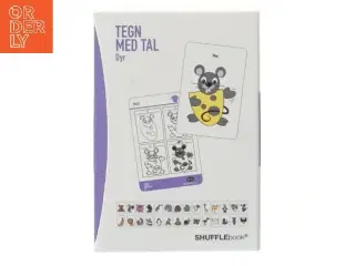 Tegn med tal - Dyr Shufflebook-legebog fra Shufflebook (str. 16x11 cm)