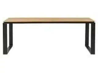 Lyngsø havebord teaklook Nonwood/Sort 210x100 cm