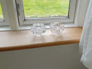 Holmegaard krystalglas lysestager 