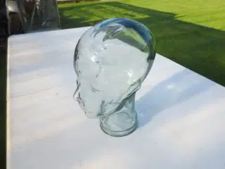 1 stk Klar  Glas Hoved 