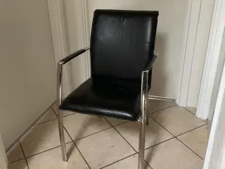 Spisebordstole Sort skind