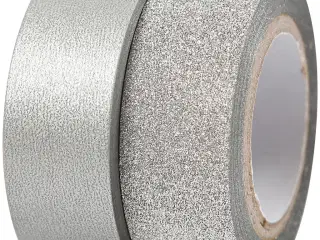 Designtape, B: 15 mm, sølv, 2rl./ 1 pk.