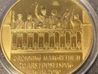 Guld-mønt Dronningens 70 års fødselsdag