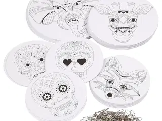 Uro med motiv, diam. 12+15+18 cm, 300 g, hvid, 20sæt/ 1 pk.