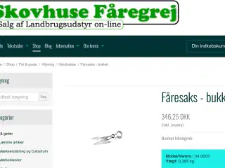 Fåresaks, beskærersaks (buskbum), smedet håndsaks