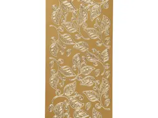 Stickers, blade, ark 10x23 cm, guld, 1 ark
