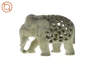 Stor fertilitet elefant fra Varanasi Indien (str. LBH: 15x8x11 cm)