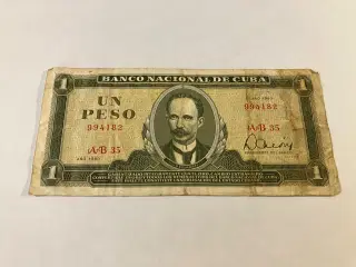 Un Peso 1980 Cuba