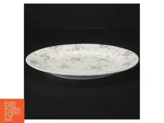 Porcelænstallerken eller fad med blomstermønster (str. Ø 20 cm)