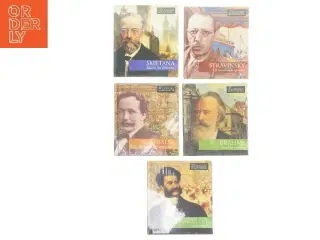 Samling af klassiske komponist-cd&#39;er (str. 13,5x15, 5 styk cm)