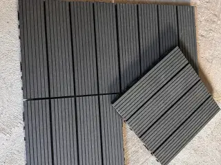 Klik fliser str. 30x30 cm   komposit træ