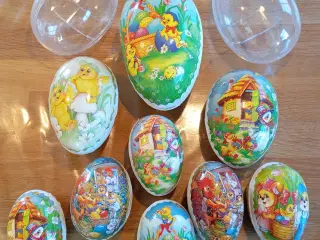 Pap påskeæg til slik 9 stk og 2 stk i plast