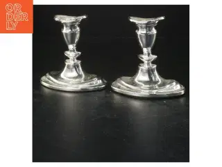 Sæt af sølvlysestager (str. 11,5x12x7 cm)