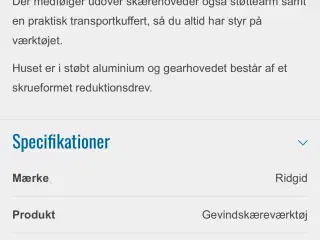 Ridgid 600 skæremaskine