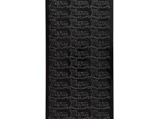 Stickers, menu, ark 10x23 cm, sort, 1 ark