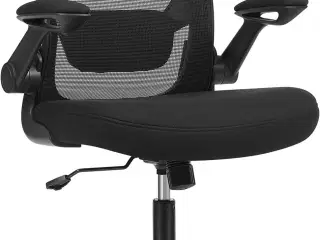 Kontorstol mesh med armlæn ergonomisk stol, 53 cm sæde, sort