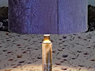 Komplett Vintage Bordlampe i Jade sten/krystal 