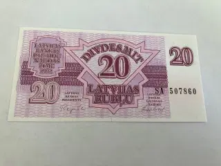 20 Rublu Latvia 1992