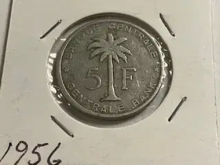 5 Francs Belgian Congo 1956