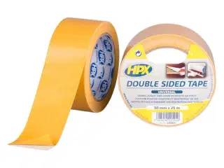 dobbeltklæbende universal tape, hvid, 50mm x 25m