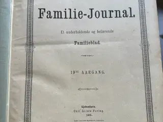 2 indbundne Familie journal fra 1895 og 1896