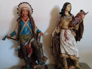 Flotte indianerfigurer - mærke "Golden Old Days"